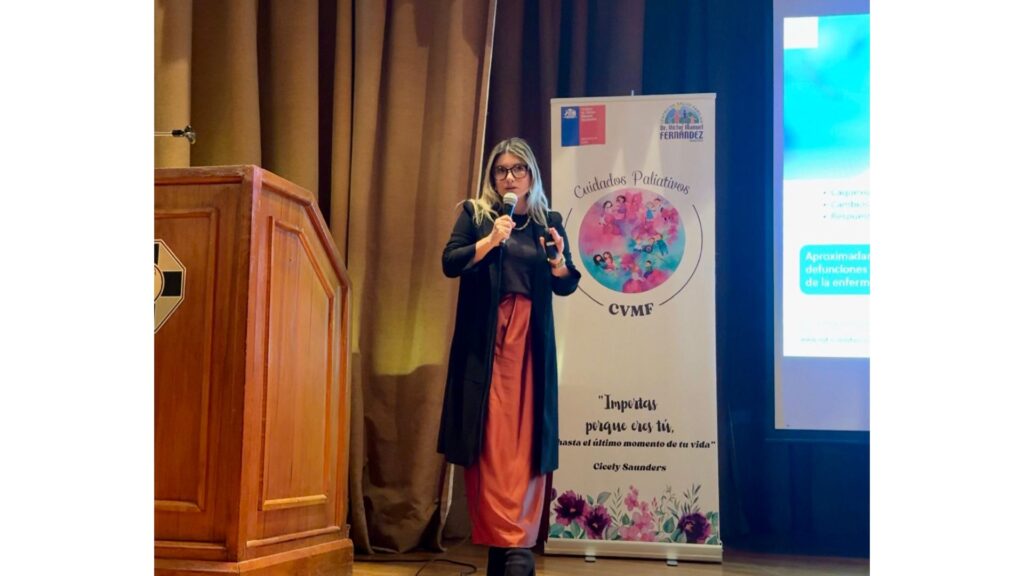 Geraldine Perret , Expositora en el curso “Cuidados Paliativos Universales enfocado en la Atención Primaria”, organizado Servicio de Salud Concepción